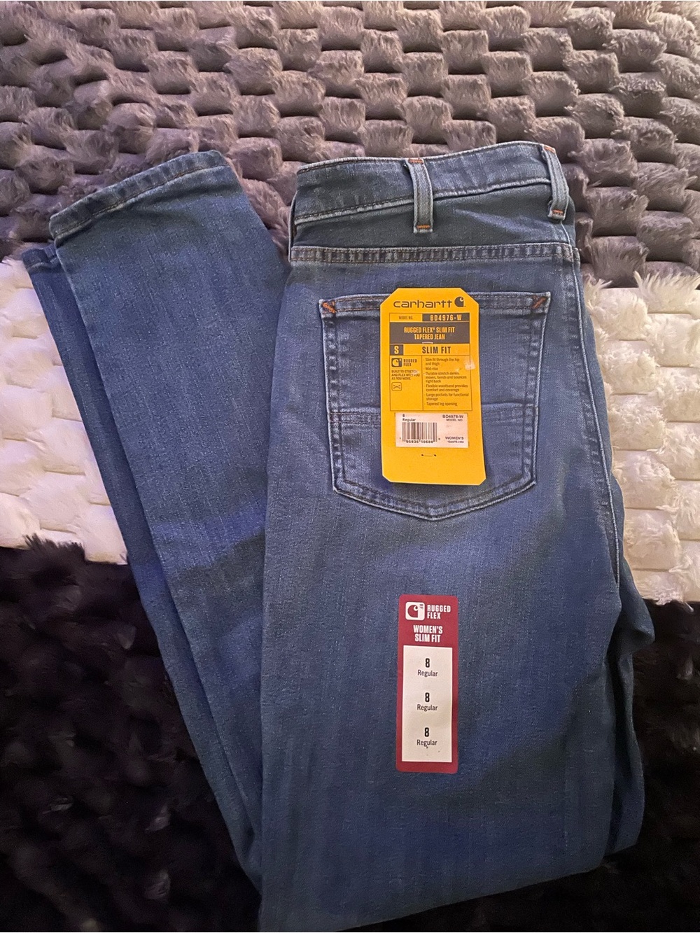 NWT Women’s Carhartt Slim Fit blue jeans size 8